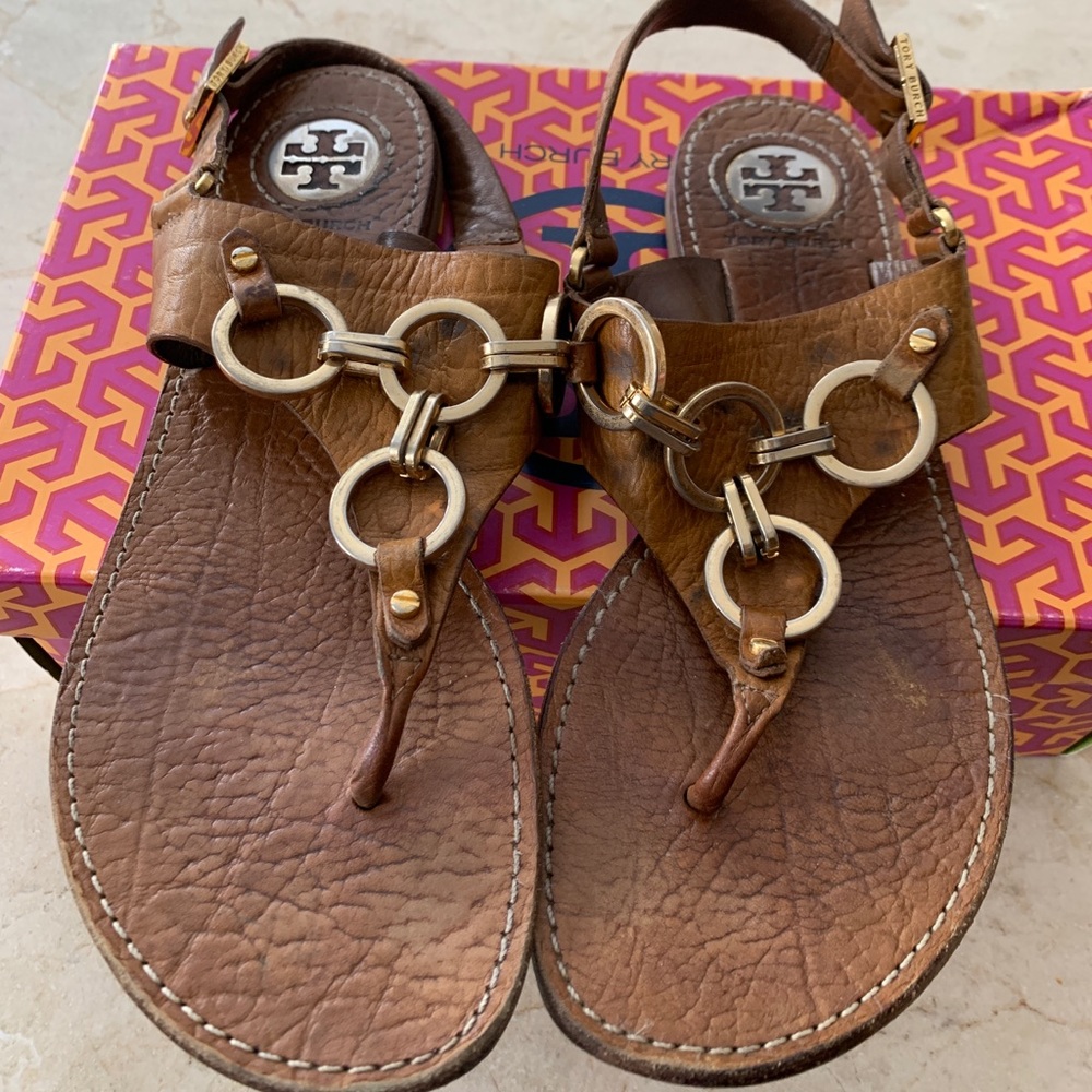 Tory Burch Aiden Sandal Brown Size 8